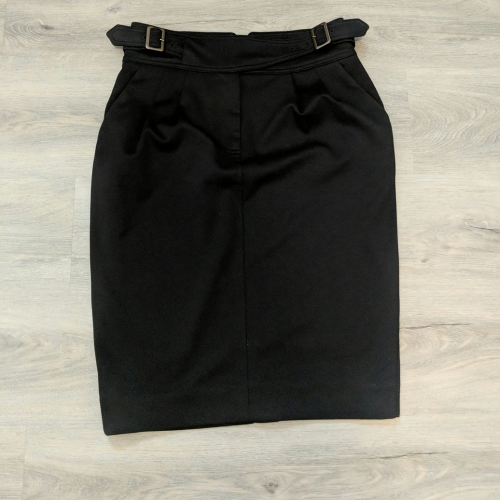 Anthropologie Maeve double belt pencil skirt